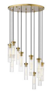 Beau 11 Light 24" Pendant in Rubbed Brass
