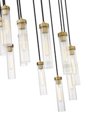 Beau 11 Light 24" Pendant in Rubbed Brass