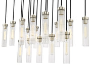 Beau 17 Light 42" Linear Pendant in Brushed Nickel