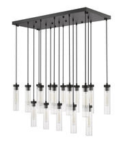 Beau 17 Light 42" Linear Pendant in Matte Black