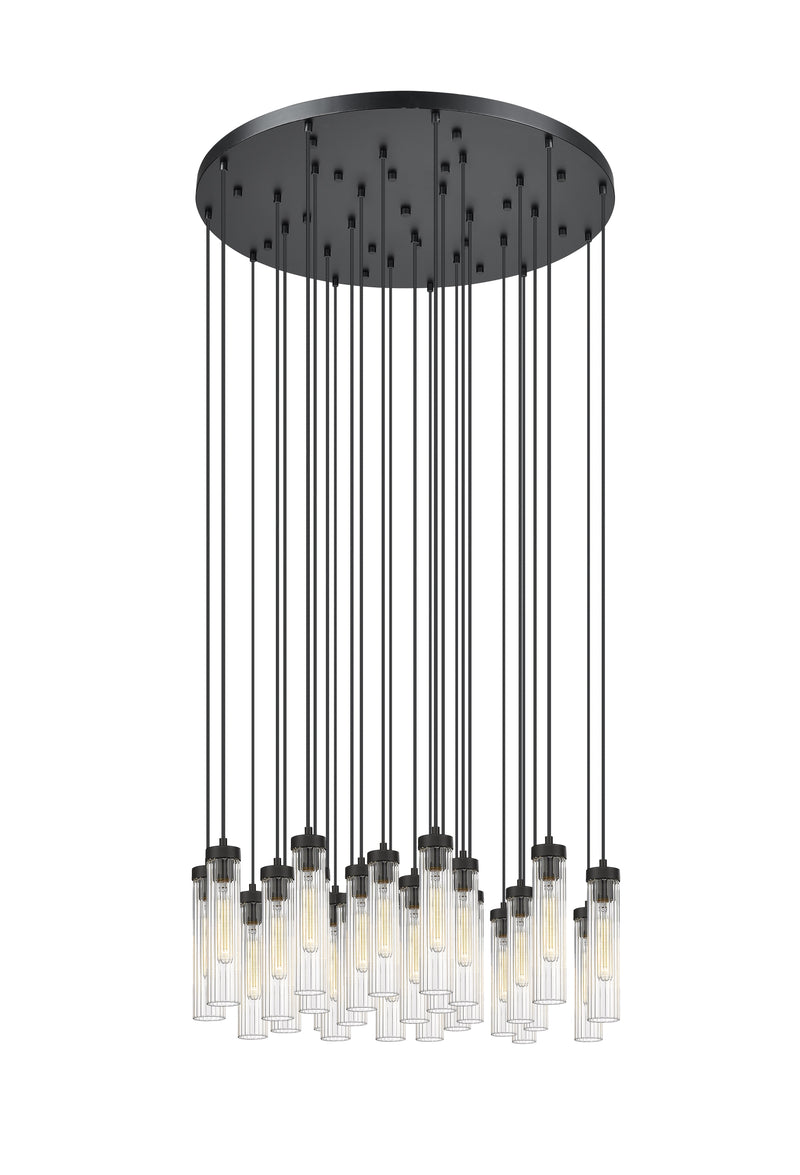Beau 27 Light 36" Pendant in Matte Black