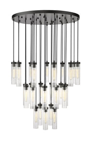 Beau 27 Light 36" Pendant in Matte Black