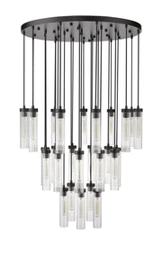 Beau 27 Light 36" Pendant in Matte Black