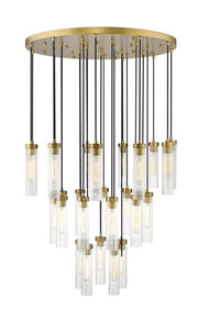 Beau 27 Light 36" Pendant in Rubbed Brass