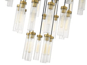 Beau 27 Light 36" Pendant in Rubbed Brass