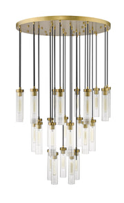 Beau 27 Light 36" Pendant in Rubbed Brass