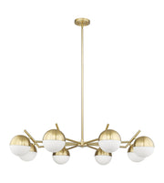 Realm Sphere 8 Light 44" Chandelier in Modern Gold
