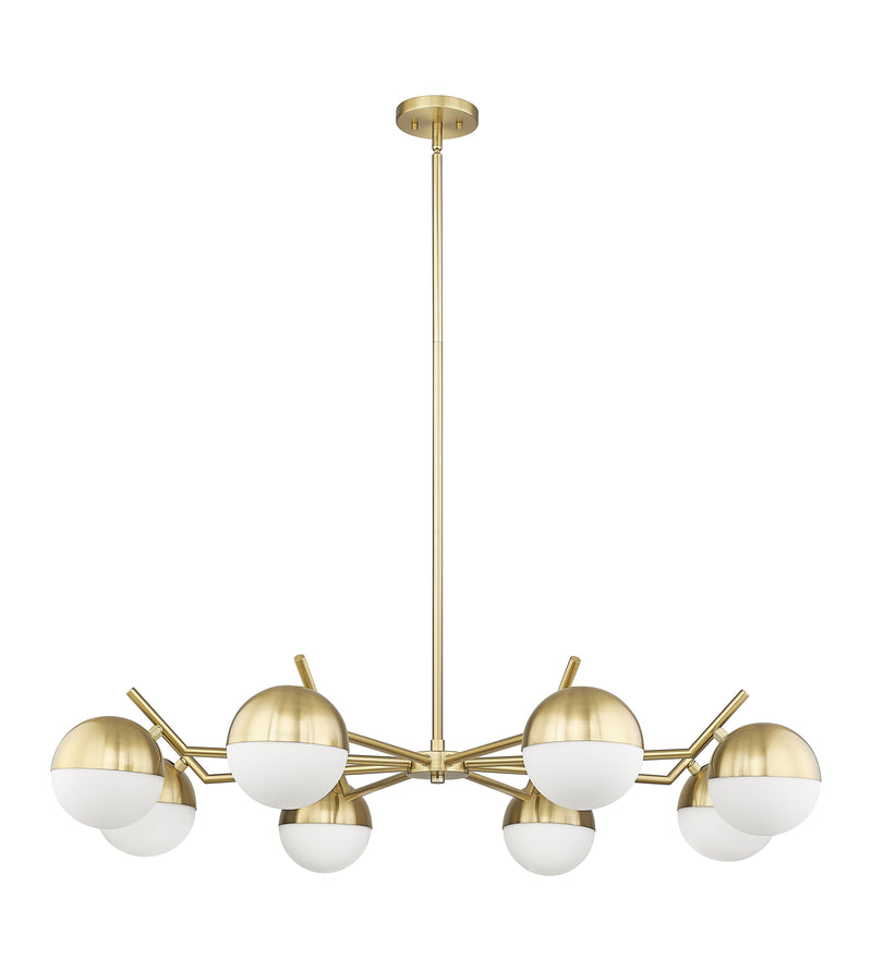 Realm Sphere 8 Light 44" Chandelier in Modern Gold