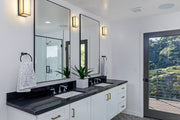 Baden 1 Light 10" Vanity in Chrome in a room setting