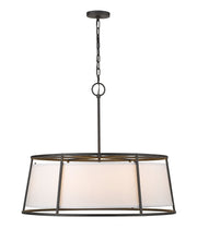Lenyx Pendant 8 Light 32" Chandelier in Iron Ore