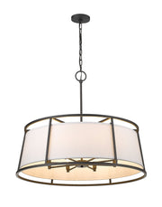 Lenyx Pendant 8 Light 32" Chandelier in Iron Ore