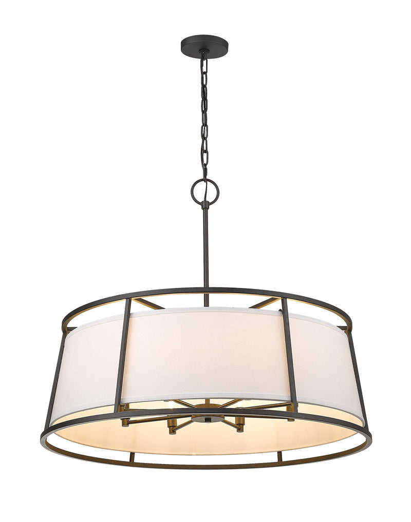 Lenyx Pendant 8 Light 32" Chandelier in Iron Ore