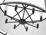 Lenyx Pendant 8 Light 32" Chandelier in Iron Ore