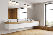 Darcy 5 Light 38" Vanity in Matte Black in a room setting