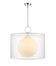 Arosia 1 Light 24" Pendant in White