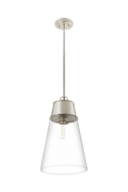 Wentworth 1 Light 11.5" Pendant in Polished Nickel