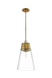 Wentworth 1 Light 11.5" Pendant in Rubbed Brass