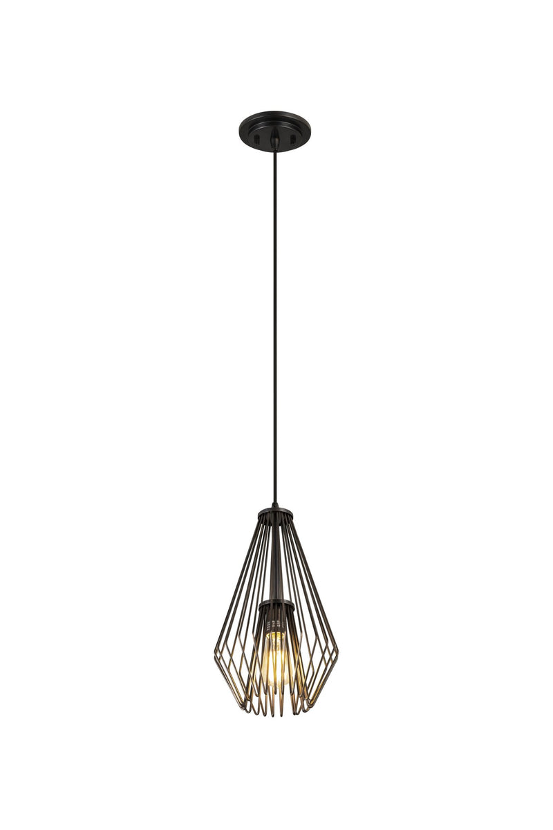 Quintus 1 Light 9.25" Pendant in Plated Bronze