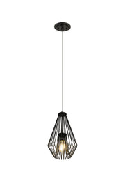 Quintus 1 Light 9.25" Pendant in Matte Black