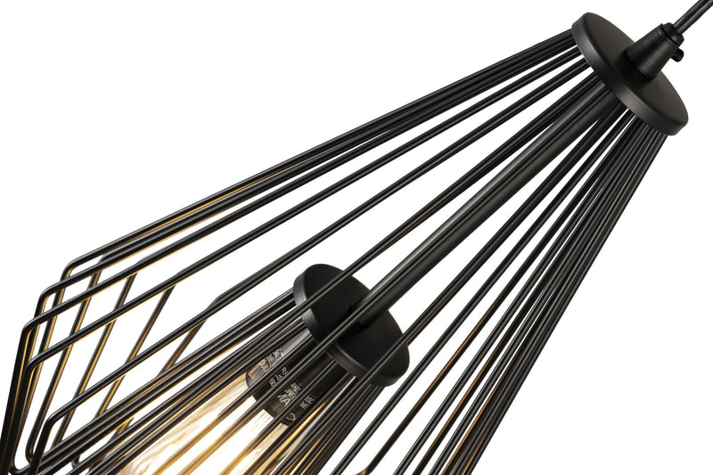 Quintus 1 Light 9.25" Pendant in Matte Black