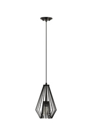 Quintus 1 Light 9.25" Pendant in Matte Black