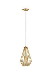 Quintus 1 Light 9.25" Pendant in Metallic Gold