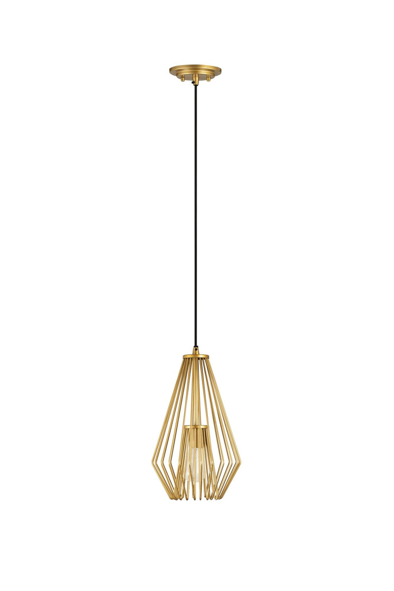 Quintus 1 Light 9.25" Pendant in Metallic Gold