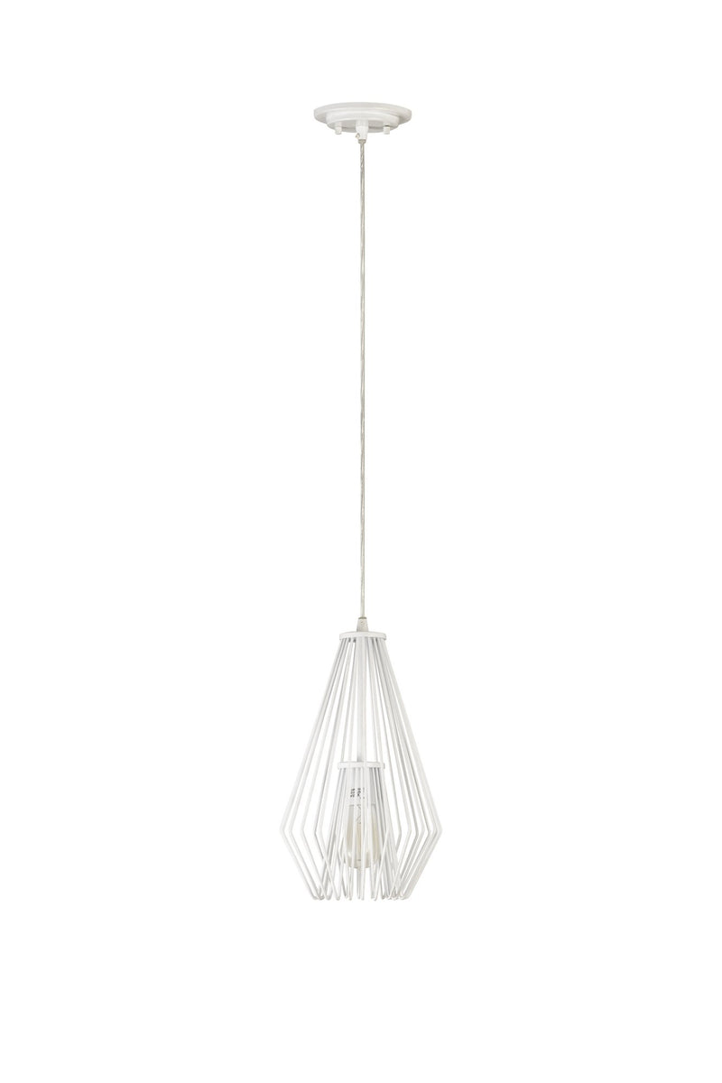Quintus 1 Light 9.25" Pendant in Gloss White