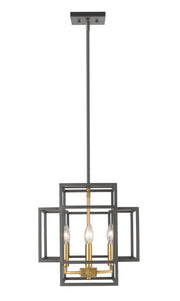 Titania 4 Light 14" Chandelier in Bronze + Olde Brass