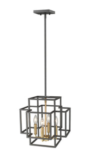 Titania 4 Light 14" Chandelier in Bronze + Olde Brass