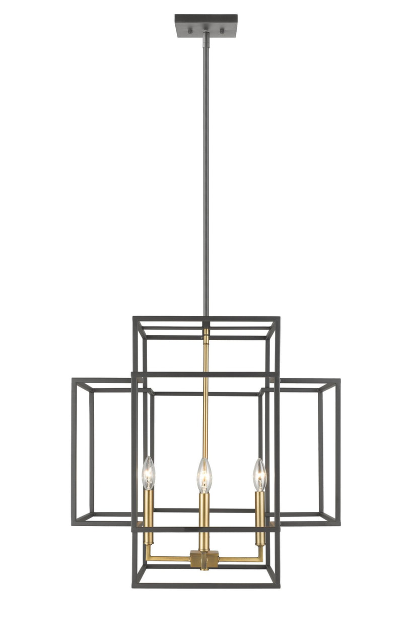 Titania 4 Light 22" Chandelier in Bronze + Olde Brass