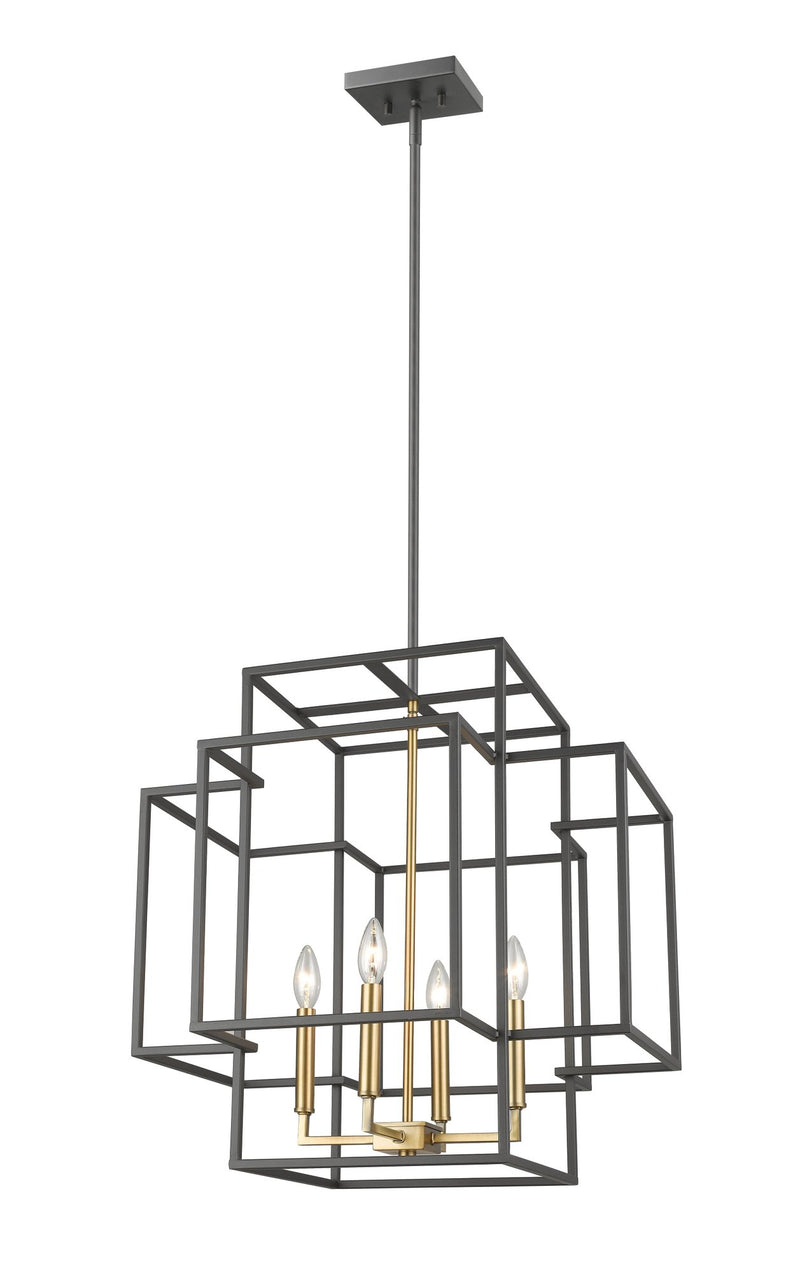 Titania 4 Light 22" Chandelier in Bronze + Olde Brass