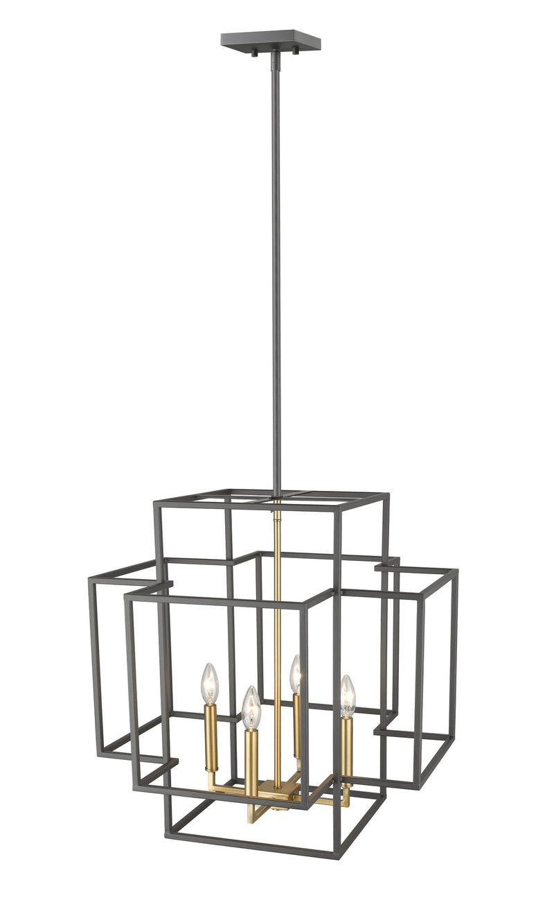 Titania 4 Light 22" Chandelier in Bronze + Olde Brass