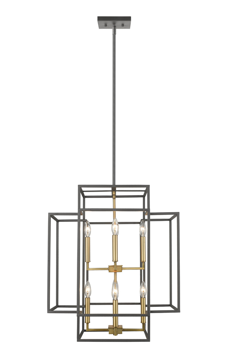 Titania 8 Light 22" Chandelier in Bronze + Olde Brass