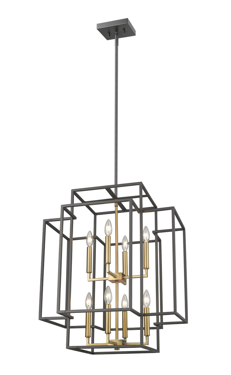 Titania 8 Light 22" Chandelier in Bronze + Olde Brass