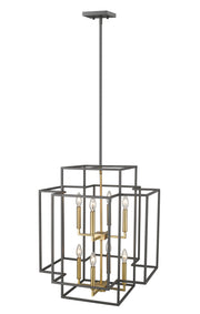 Titania 8 Light 22" Chandelier in Bronze + Olde Brass