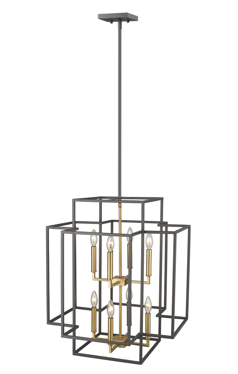Titania 8 Light 22" Chandelier in Bronze + Olde Brass
