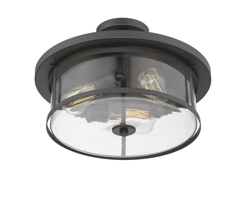 Savannah 3 Light 15.75" Semi Flush Mount in Bronze