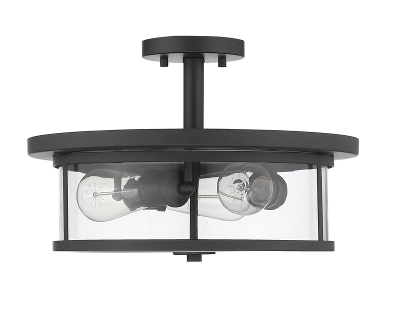 Savannah 3 Light 15.75" Semi Flush Mount in Bronze