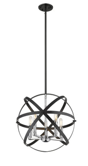 Cavallo 5 Light 18" Chandelier in Hammered Bronze + Olde Brass