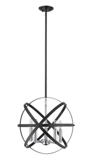 Cavallo 5 Light 18" Chandelier in Hammered Bronze + Olde Brass