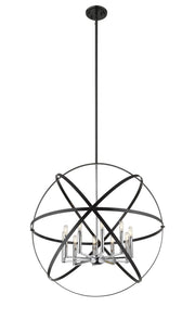 Cavallo 10 Light 36" Chandelier in Hammered Bronze + Olde Brass