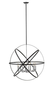 Cavallo 10 Light 36" Chandelier in Hammered Bronze + Olde Brass