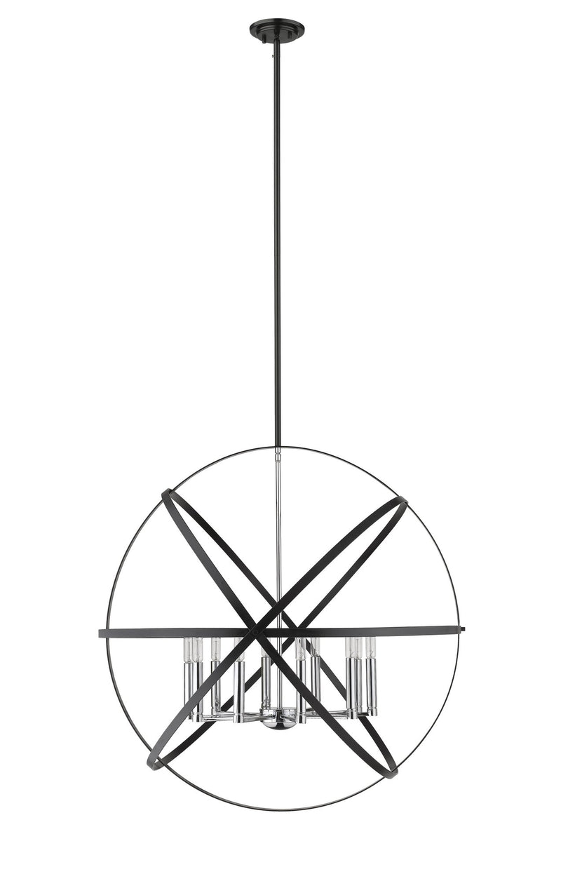 Cavallo 10 Light 36" Chandelier in Hammered Bronze + Olde Brass