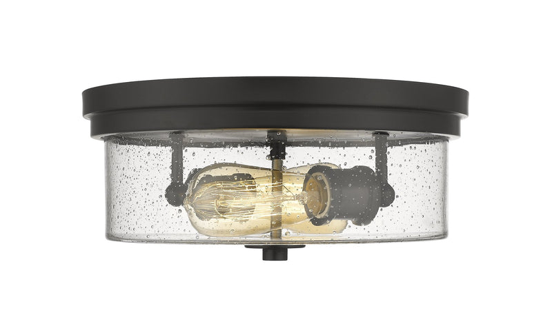 Bohin 2 Light 13" Flush Mount in Matte Black