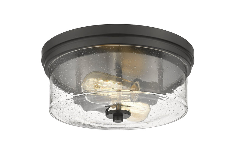 Bohin 2 Light 13" Flush Mount in Matte Black