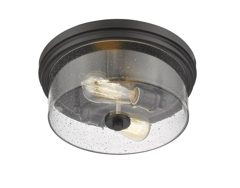 Bohin 2 Light 13" Flush Mount in Matte Black