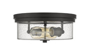 Bohin 2 Light 13" Flush Mount in Matte Black