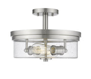 Bohin 2 Light 13" Semi Flush Mount in Brushed Nickel