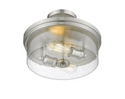 Bohin 2 Light 13" Semi Flush Mount in Brushed Nickel